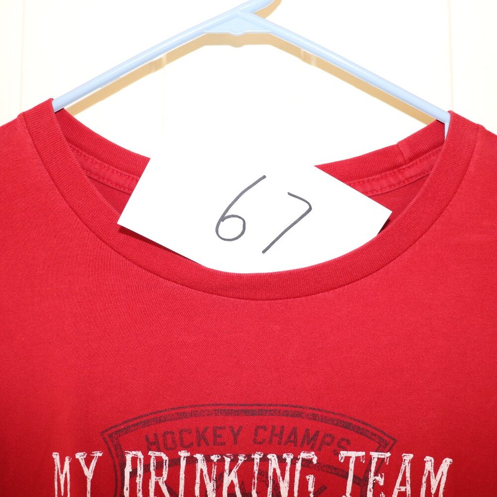 My Drinking Team Has A Hockey Problem Novelty T-Shirt - Picture 5 of 5